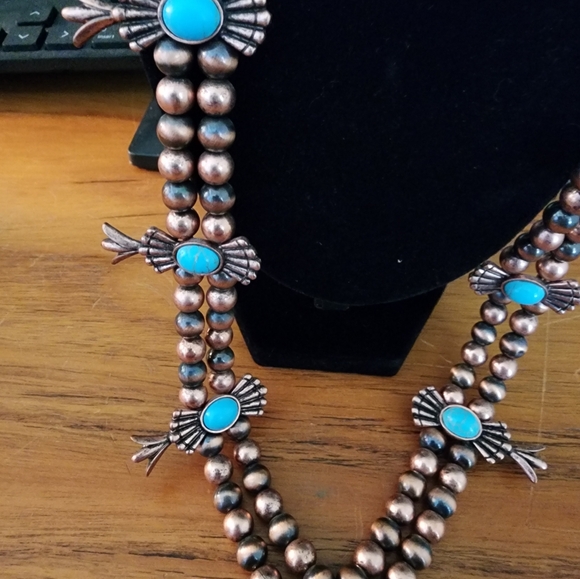 Shyanne Bootbarn Copper and Turquoise Necklace - Picture 3 of 5